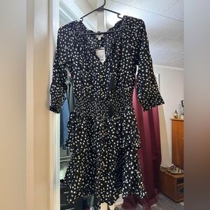 Black and White floral Dress